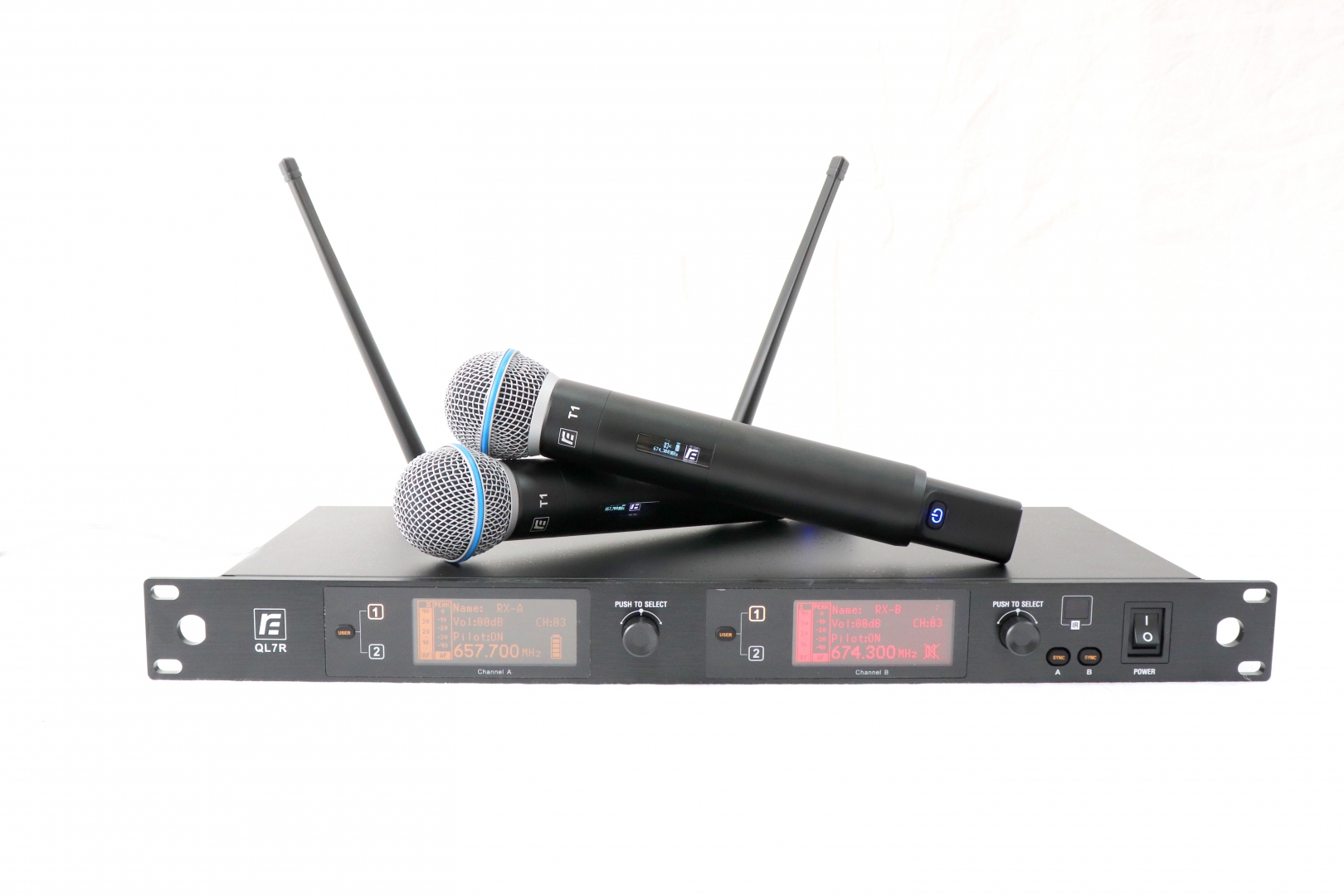 RFIntell QL7R/T1-B 720,500-754,000 МГц 2-канальная радиосистема с 2-мя ручными микрофонами в Ивановской области