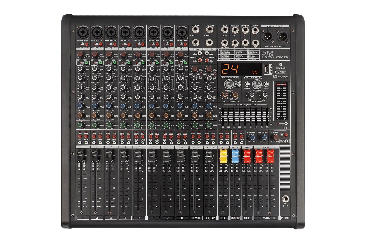 SVS Audiotechnik mixers PM-12A Активный аналоговый микшерный пульт, 12-канальный в Ивановской области